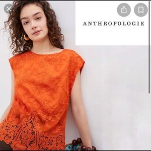 Anthro Tiny brand lace short sleeve blouse